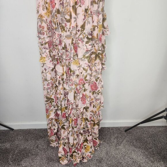 NWT Cinq a Sept Xiomara Floral Dress Gown Soft Pink Multi Size 6 - Picture 14 of 17
